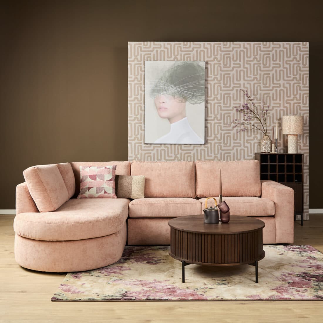 Starfurn MySofa Alma Hoekbank Roze Divan Links+2,5 zits Starfurn MySofa Alma Hoekbank Roze Divan Links+2,5 zits