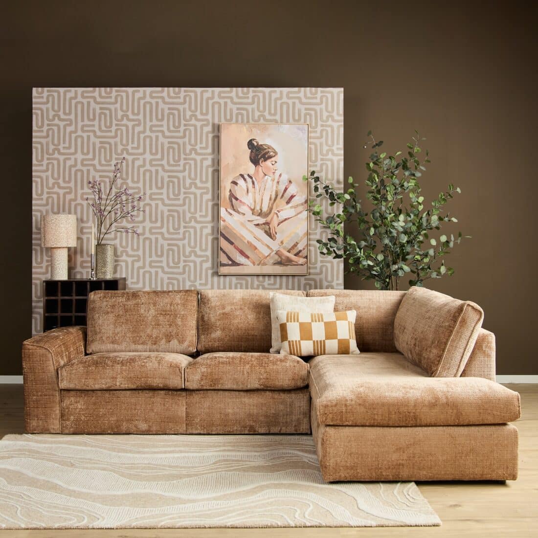 Starfurn MySofa Teddy Hoekbank Cinnamon 2,5 zits+Divan Rechts Starfurn MySofa Teddy Hoekbank Cinnamon 2,5 zits+Divan Rechts