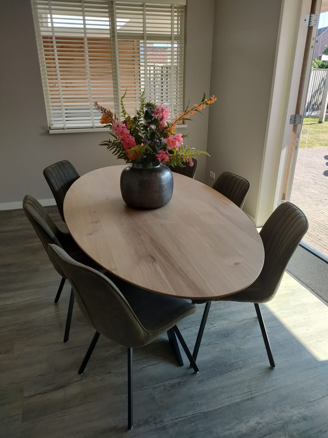 Ovaal Eettafel Massief Eiken