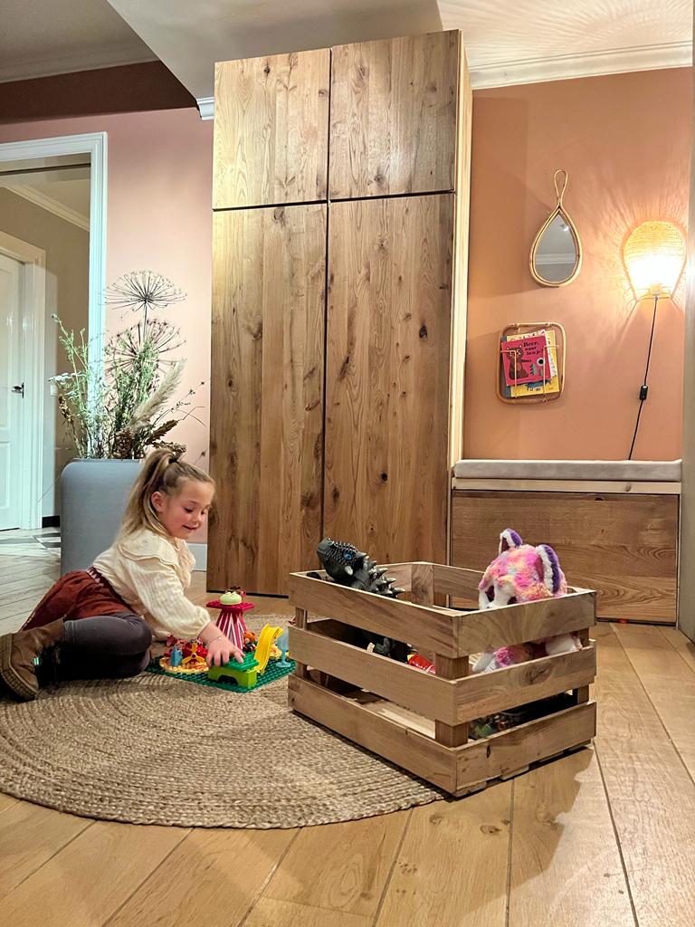 Eiken Opbergkrat Speelgoedkist Luxe Fruitkist
