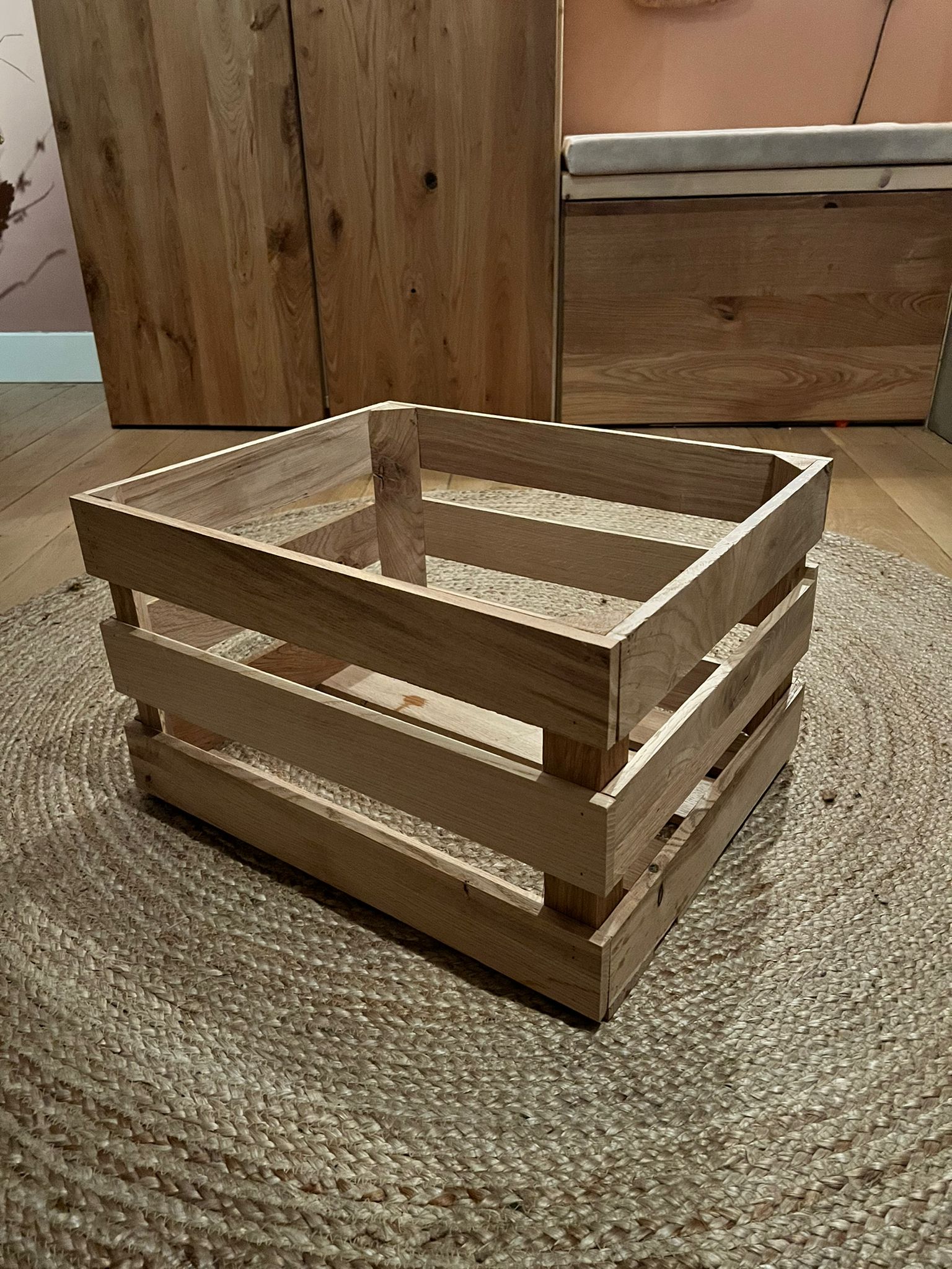 Eiken opbergkist opbergkrat