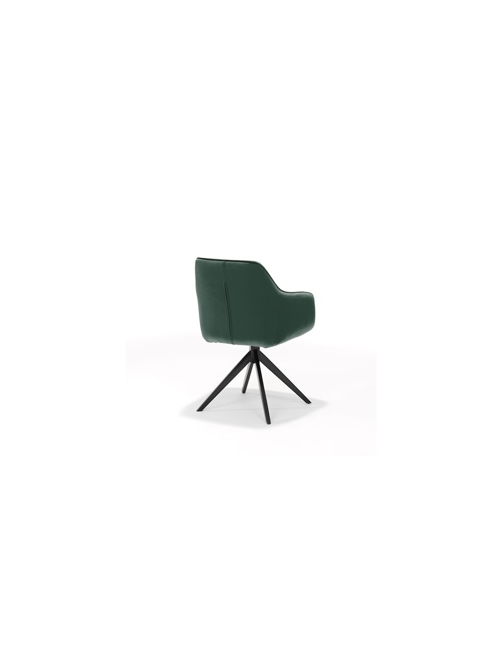 Armstoel Jazz Zwart Draaivoet 8211 Velours Stof Groen