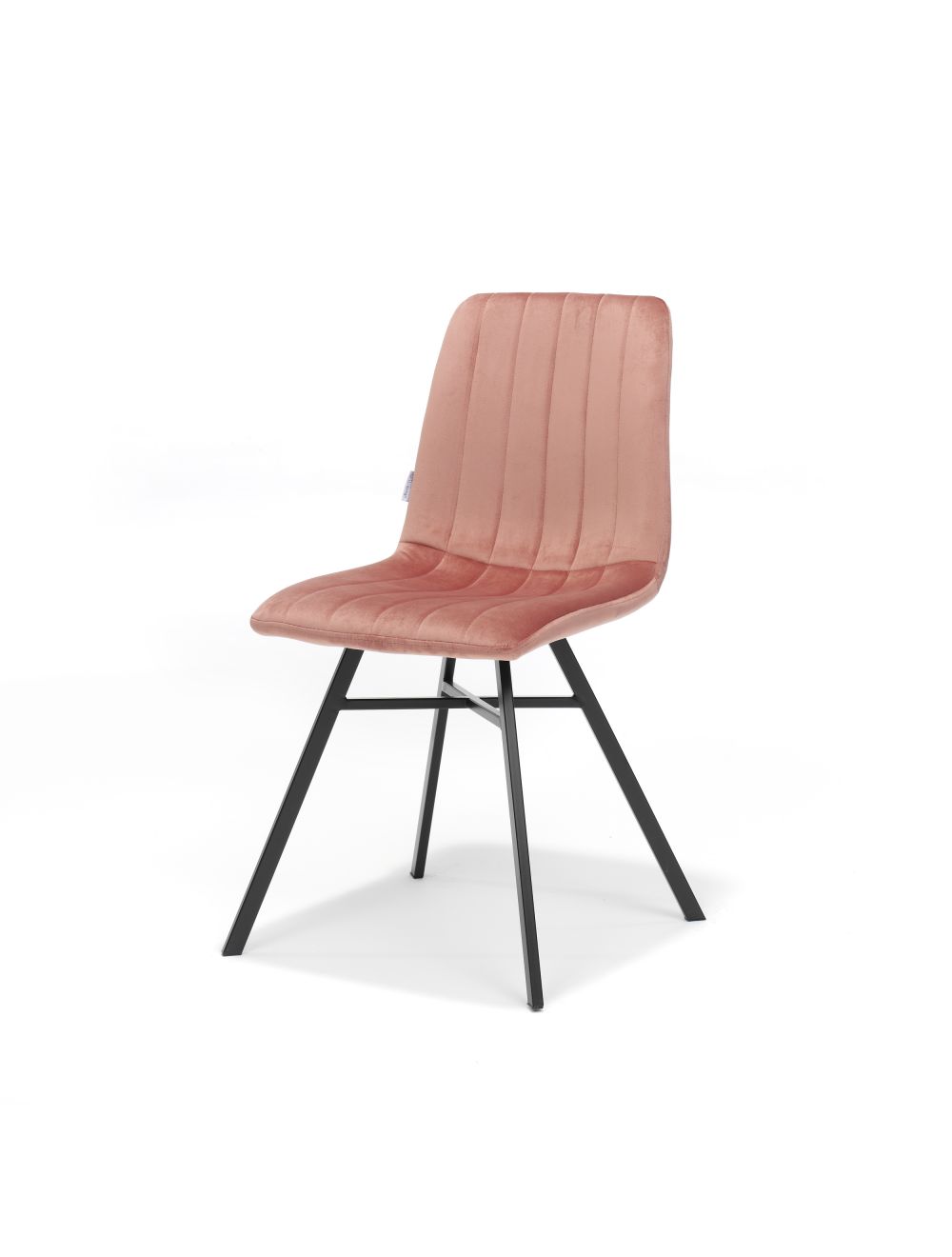 Stoel Dex Zwart 8211 Stof Velours Roze