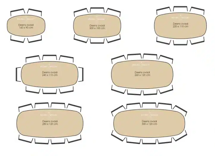 Noten Eettafel Deens Ovaal