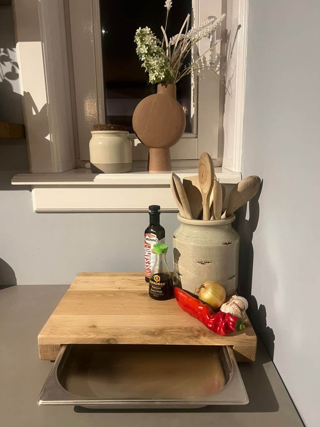 Snijplank Met Rvs Opvangbak