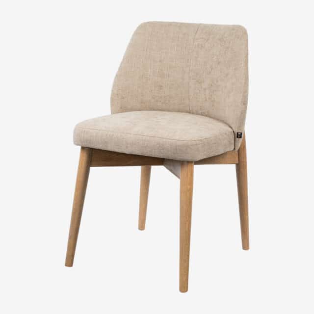 Stoel PMP Nox_ SOHO_attraction_sand03_eiken_onderstel_cinnamon