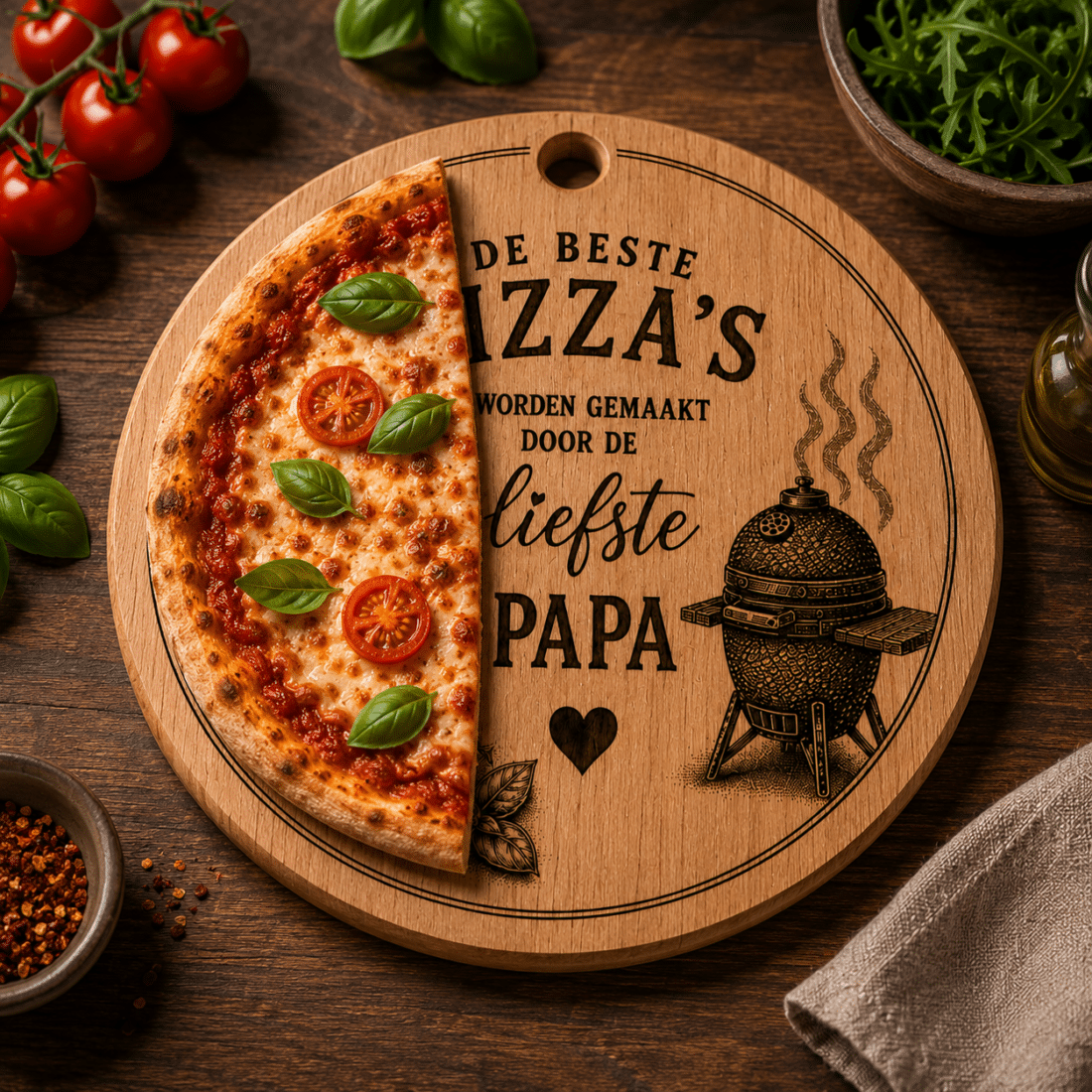Pizzaplank met Pizza Vaderdag Pizzaplank met Pizza Vaderdag