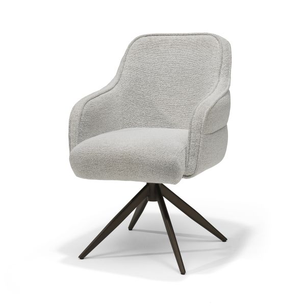Eetkamerstoel Atlanta P03 naturel Alpine Teddy met beige onderstel, armleuningen en 360 graden draaifunctie. Eetkamerstoel Atlanta P03 naturel Alpine Teddy met beige onderstel, armleuningen en 360 graden draaifunctie.