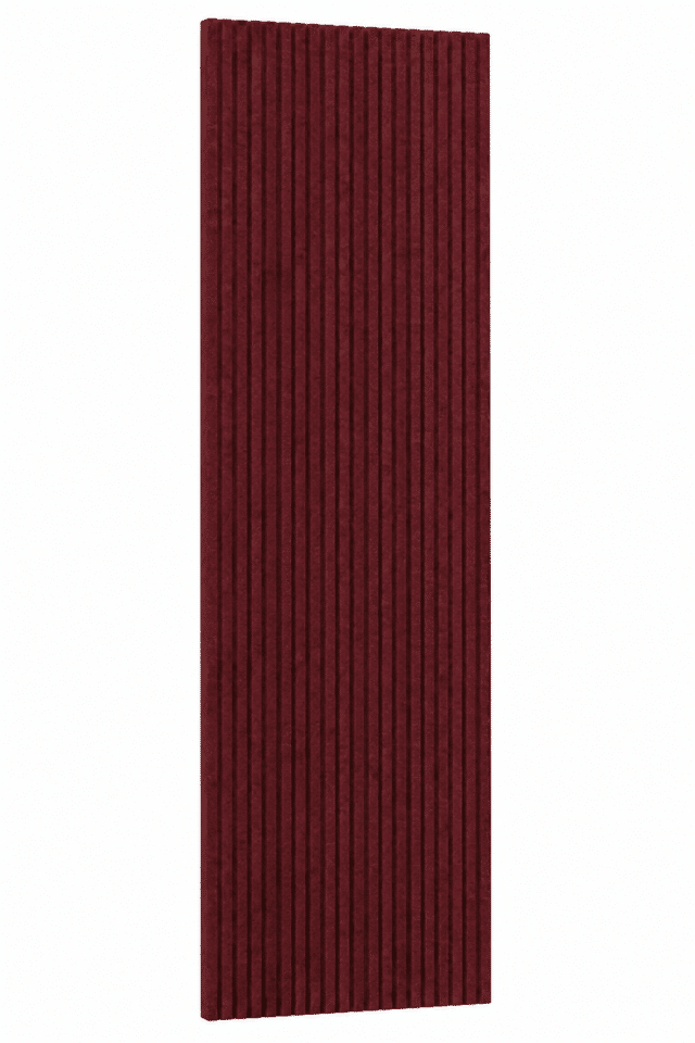Bordeauxrood akoestisch viltpaneel met verticale lijnen voor stijlvolle wandbekleding
