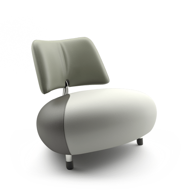 Leolux Pallone Leather White Beige Green 0005 Leolux Pallone Leather White Beige Green 0005