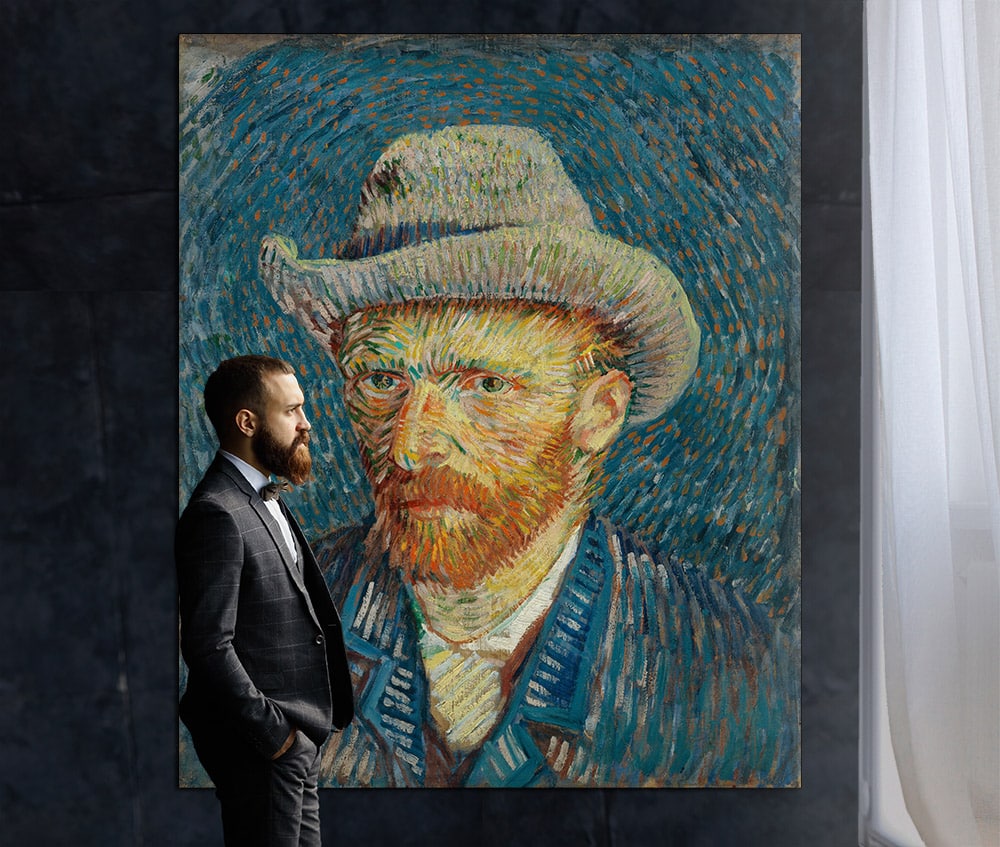 Muurmeesters Vgogh Vincent Van Self-Portrait With Grey Felt Hat2 Copy