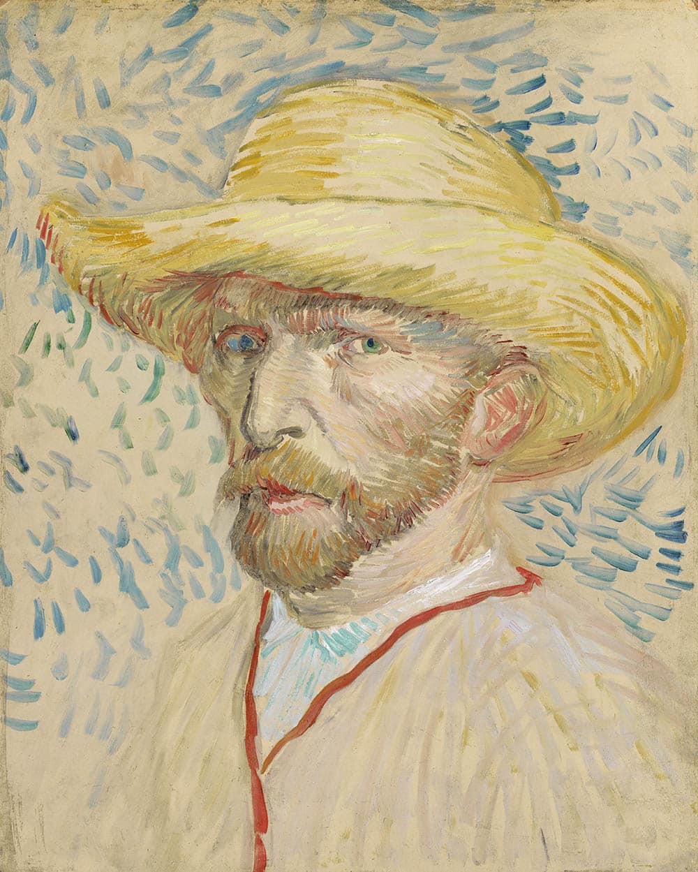 Wall Master Van Gogh Self-Portrait with Straw Hat Hg 1