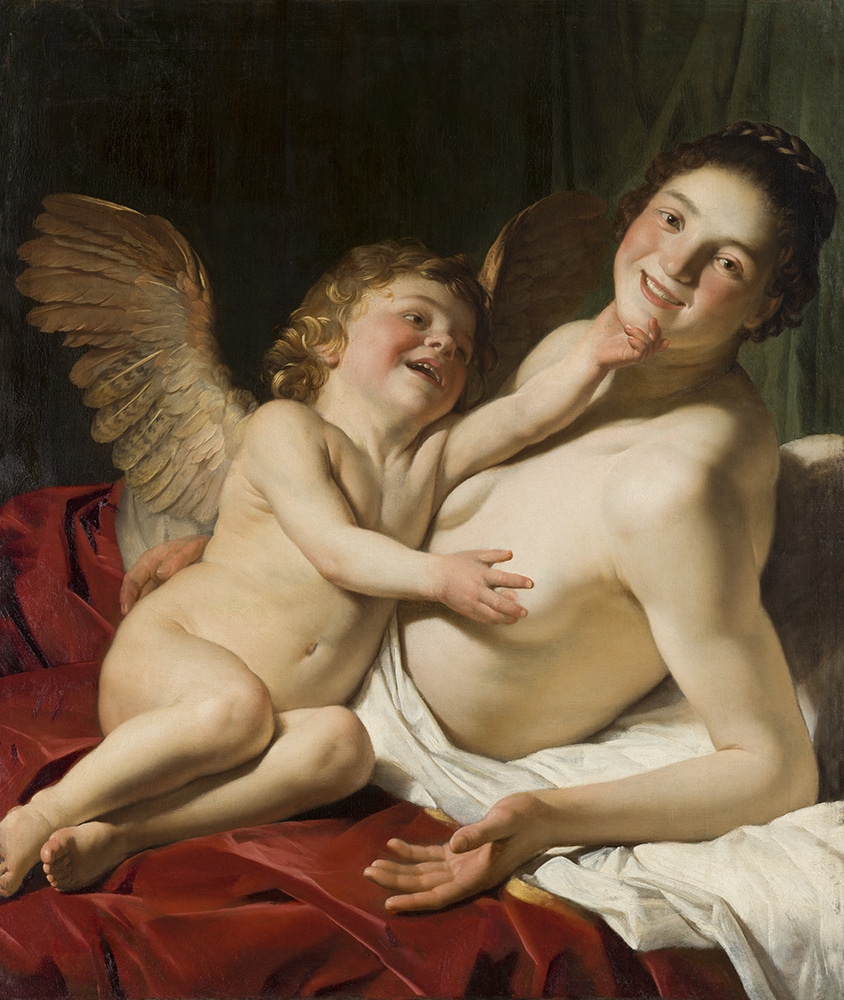 Muurmeesters Venus En Amor Honthorst Frans Hals Museum