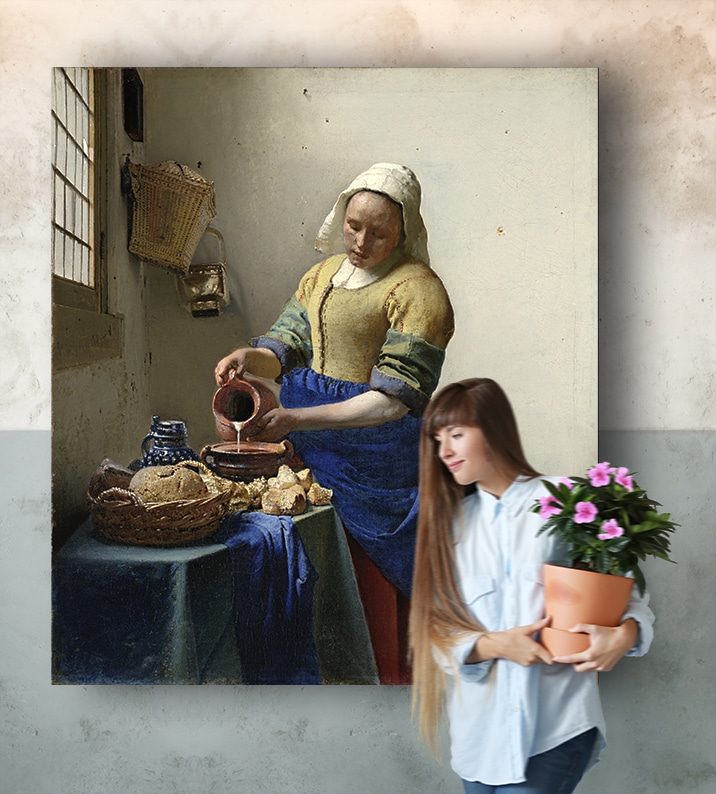 Wall masters Vermeer Milkmaid