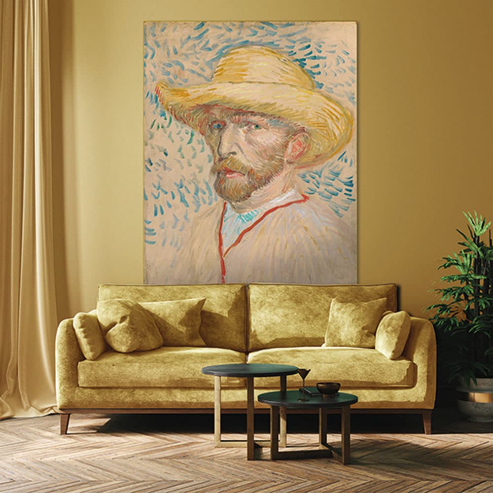 Van Gogh Self-Portrait with Straw Hat 1