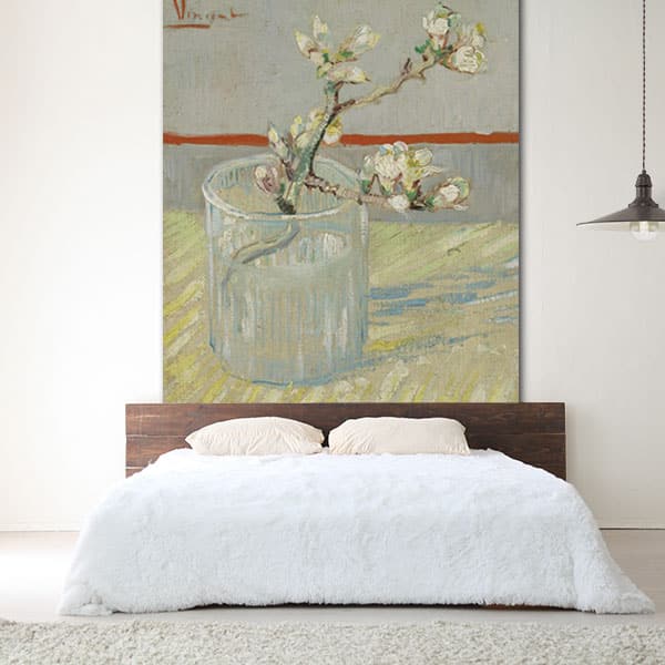 Wall Master's Blossoming Almond Branch in a Glass Painter Vincent Van Gogh2