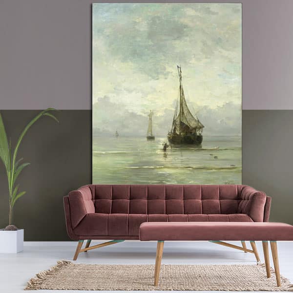 Muurmeesters Calm Sea Painter Hendrik Willem Mesdag