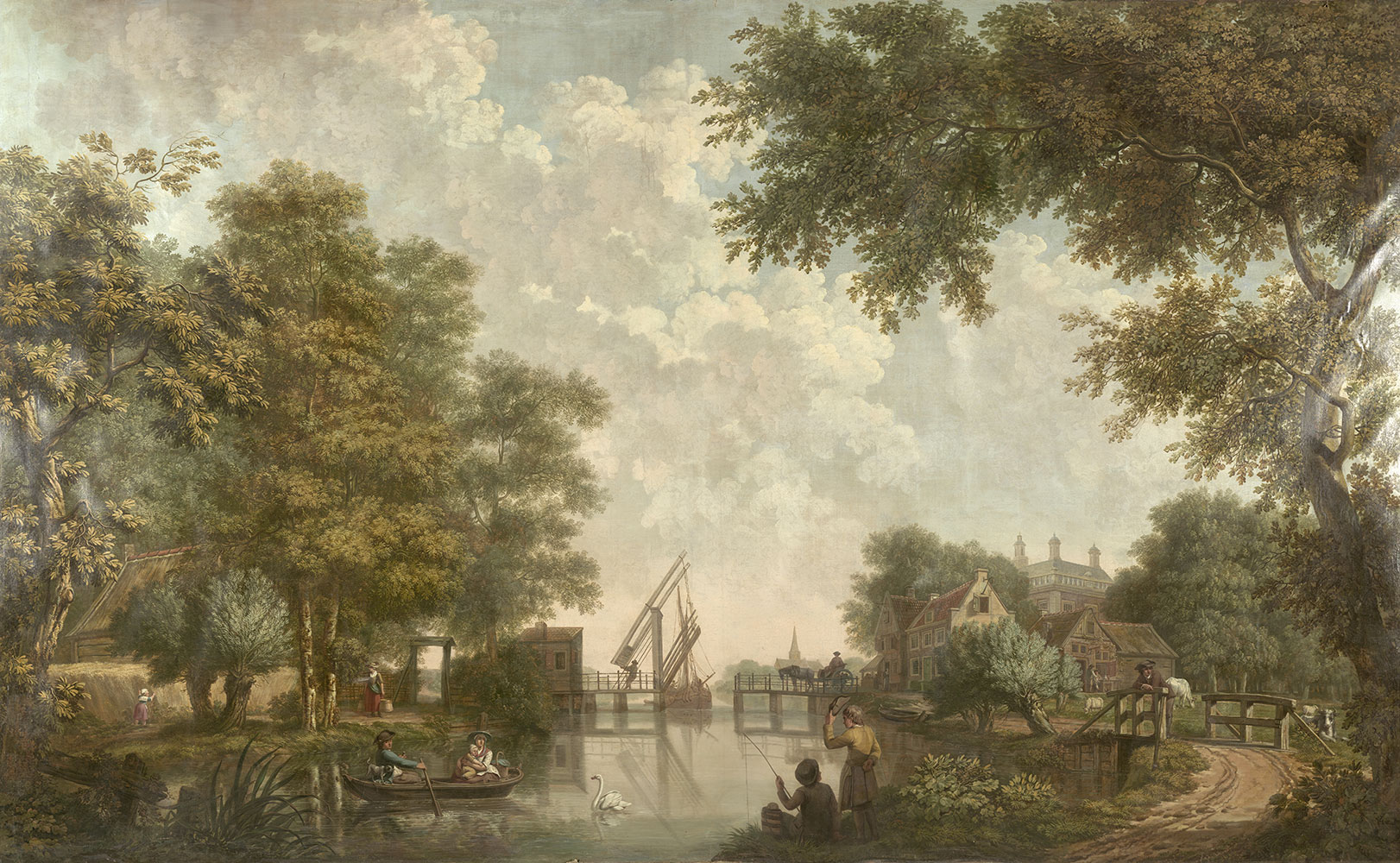 Muurmeesters Andriessen Jurriaan Wallpaper Painting Of A Dutch Landscape