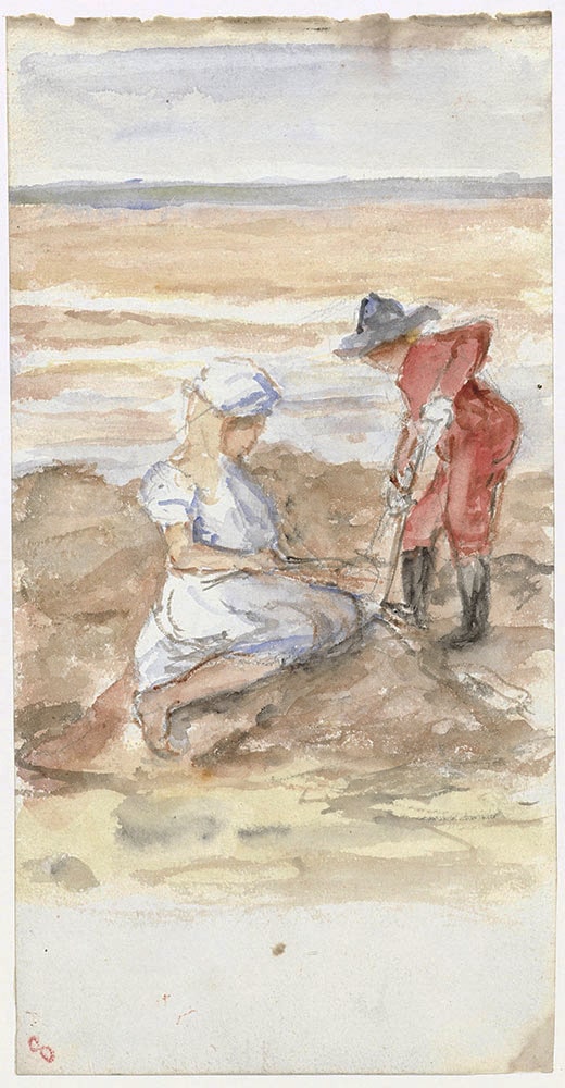 Wall Painters Israels Joseph Children Playing on the Beach