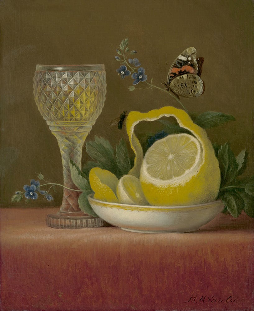 Wall Master's Os Maria Margaretha Van Still Life with Lemon and Cut Glass