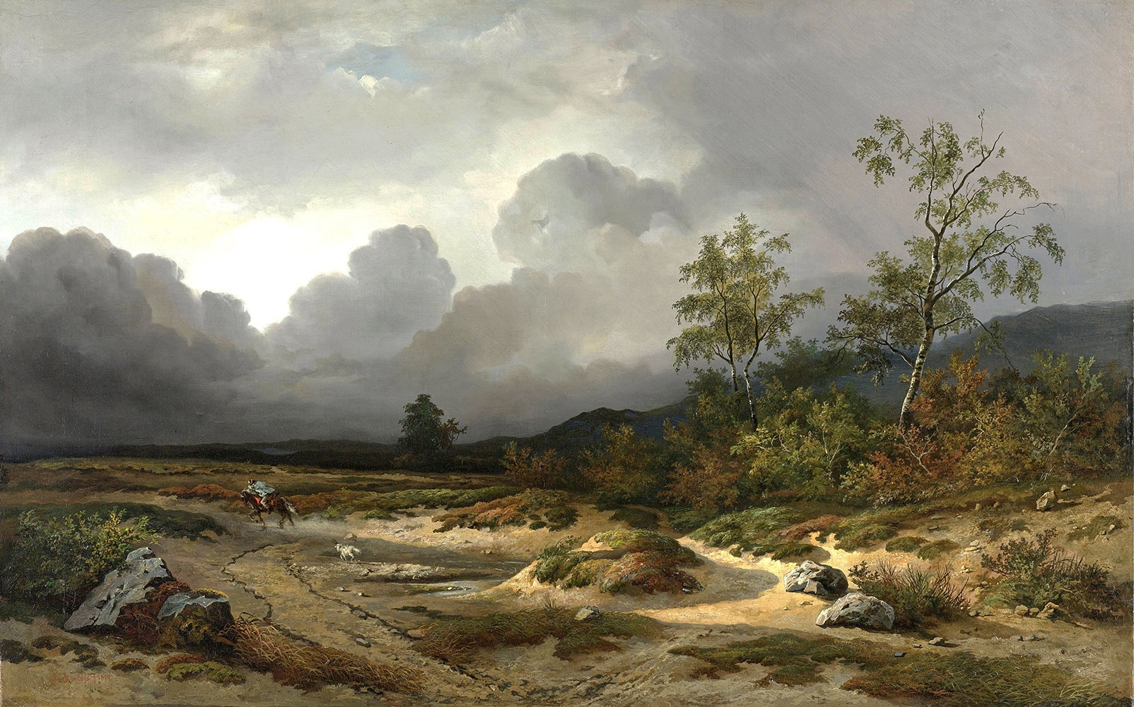 Wall Master Roelofs Willem Landscape At Approaching Storm