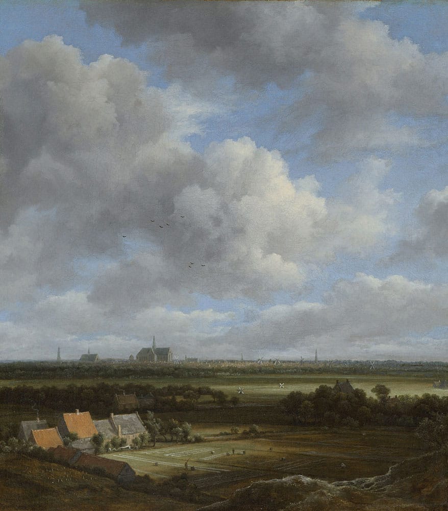 Wall Painters Ruisdael Jacob Isaacksz Of View of Haarlem With The Bleachers In The Foreground