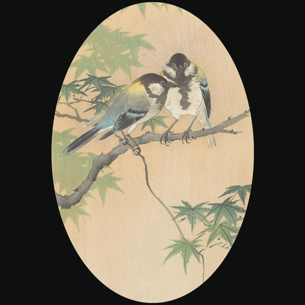 Trp Post Container Data Trp Post Id 35309 Great Tits On Maple Branch Koson 8211 Oval Trp Post Container