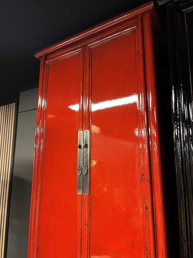 Hoge Kast Hoogglans Boerderij Rood