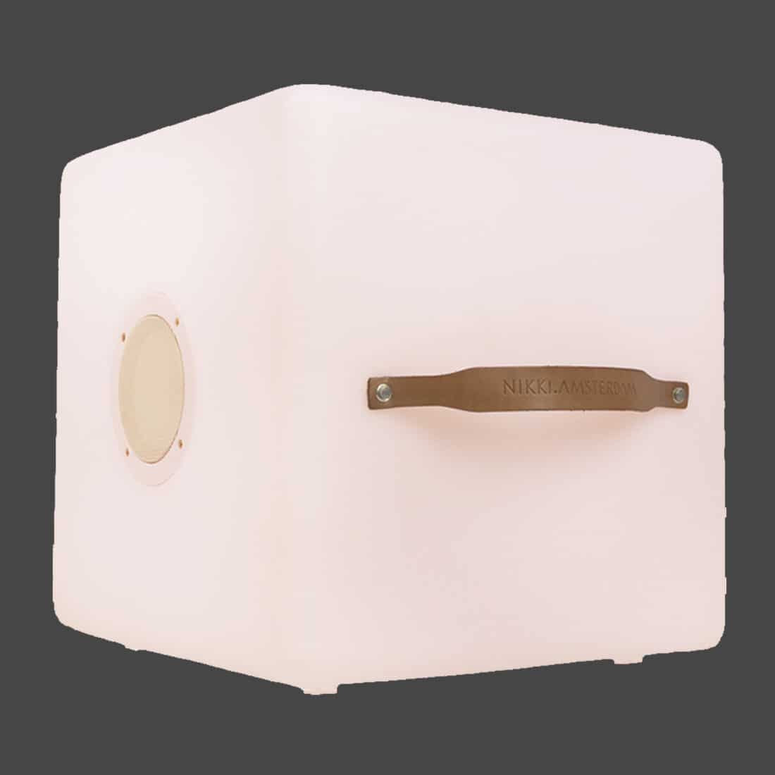 wireless-bluetooth-speaker-led-lamps-with-speaker-the-cube-nikki-amsterdam-side table