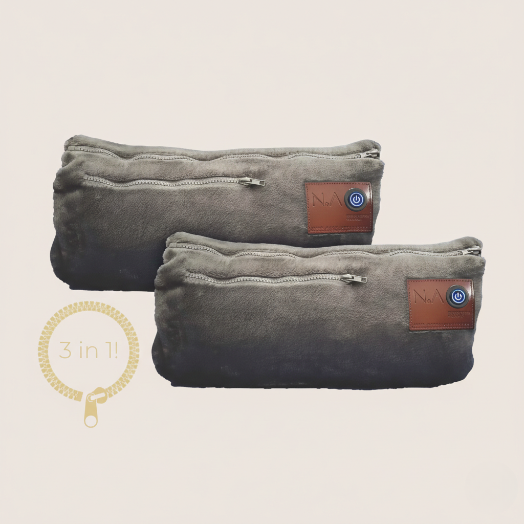 Kombi-Paket mit 2 Infrarot-Wärmekissen in Grau