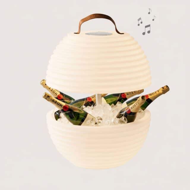 Nikki Amsterdam Großer Weinkühler Lautsprecher Beleuchtung Musik