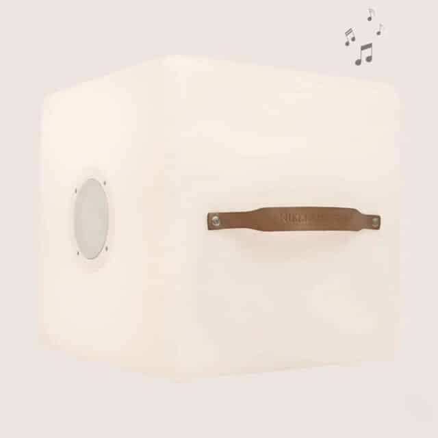 Nikki Amsterdam Multicolor Zitkubus Bluetooth Speaker Lamp Warmwit Muziek Png