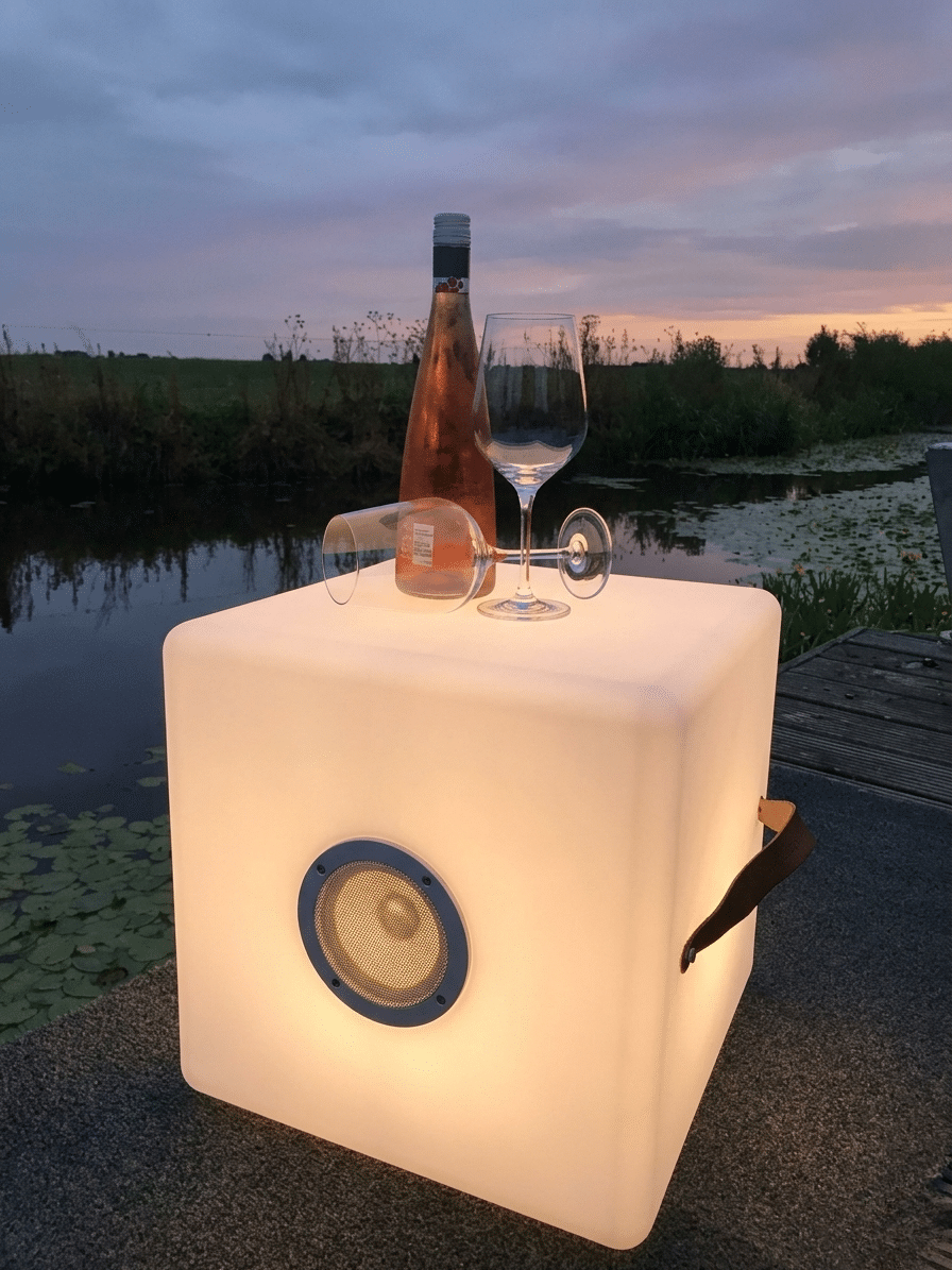 Cube Garden Lights Side Table Music Nikki Amsterdam