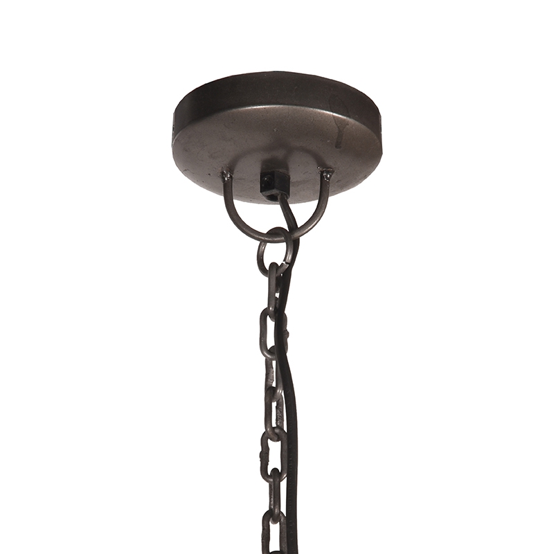 Hanglamp Gaas Raw Iron Metaal 35x35x42 Cm Plafondplaat