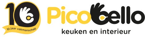Logo Picobello Keukens Antwerpen Zwart 10 Jaar 130px