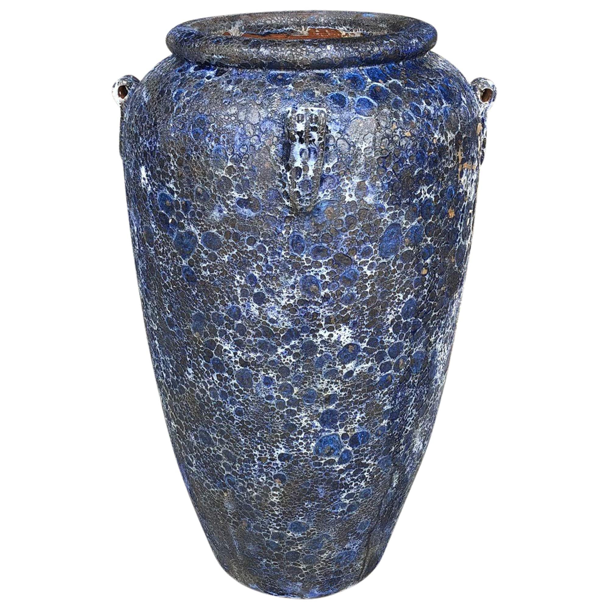 Sofia blue ceramic jar pot round big gratis bezorgen - online bestellen bij Potz Wonen