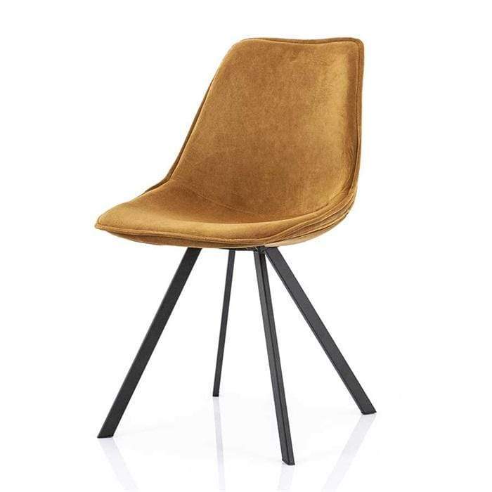 Eetkamerstoel By Boo Belle € 99,- GRATIS BEZORGEN leverbaar in ochre, old pink, green black
