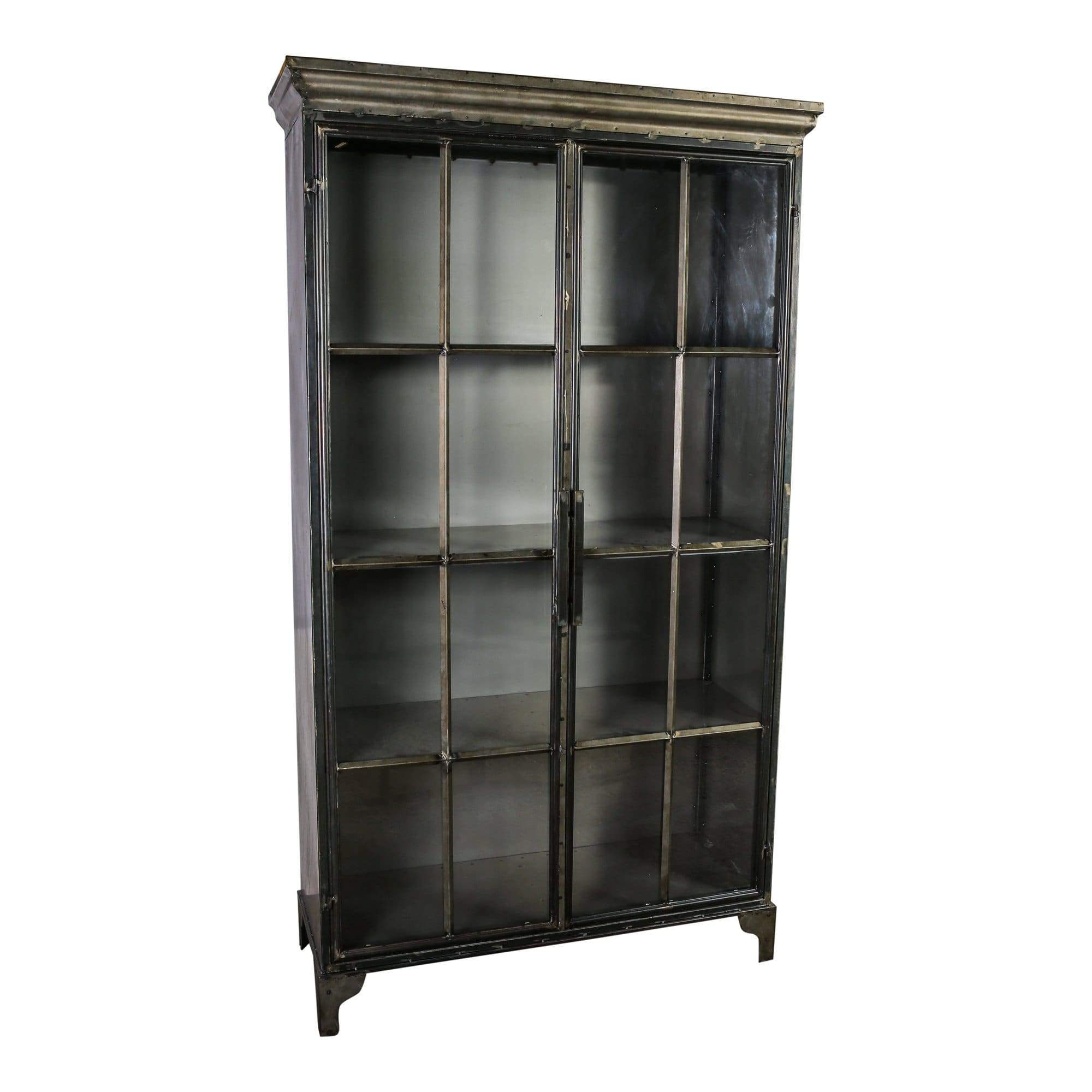 PTMD ACTIE metal 2-doors cabinet brass Antique top Gratis bezorgen - online bestellen bij Potz Wonen