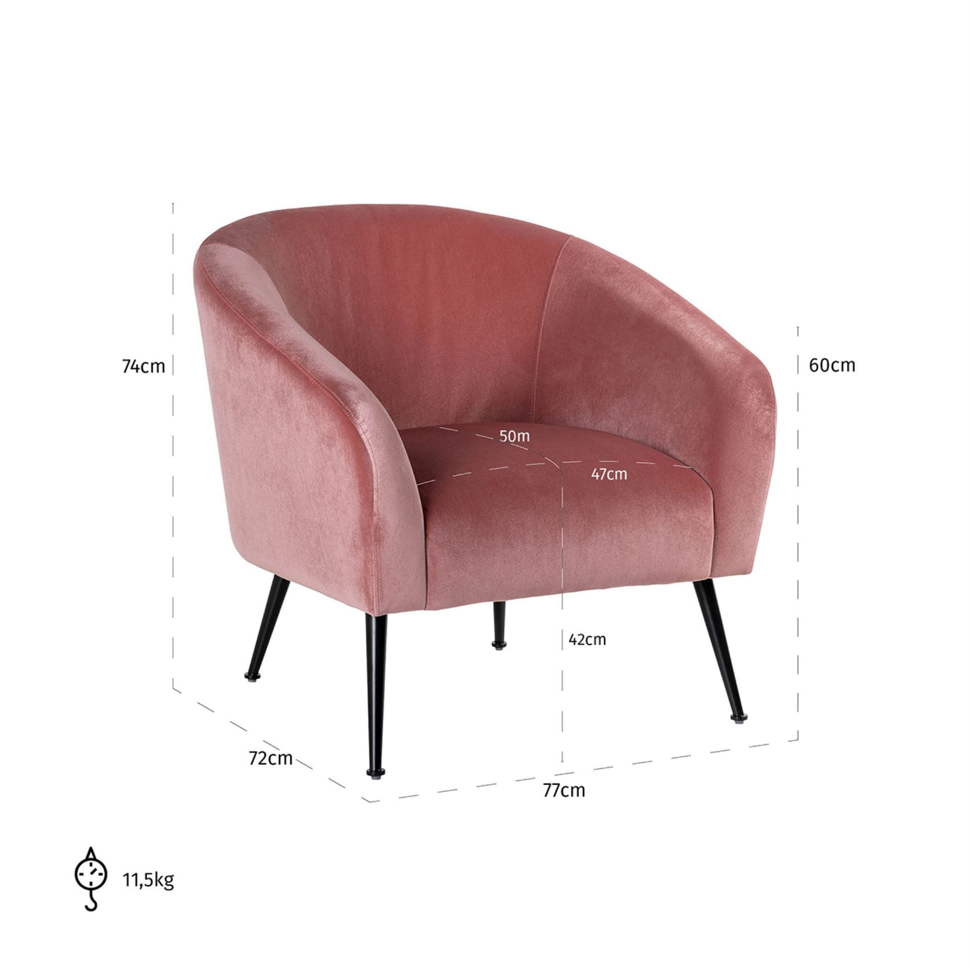 Richmond Fauteuils Fauteuil Richmond Inova Blush Velvet
