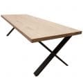 Eetkamertafel Recht Eiken Met Stalen X Poot Smalle Koker 8211 6 Cm Eetkamertafel Recht Eiken Met Stalen X Poot Smalle Koker 8211 6 Cm