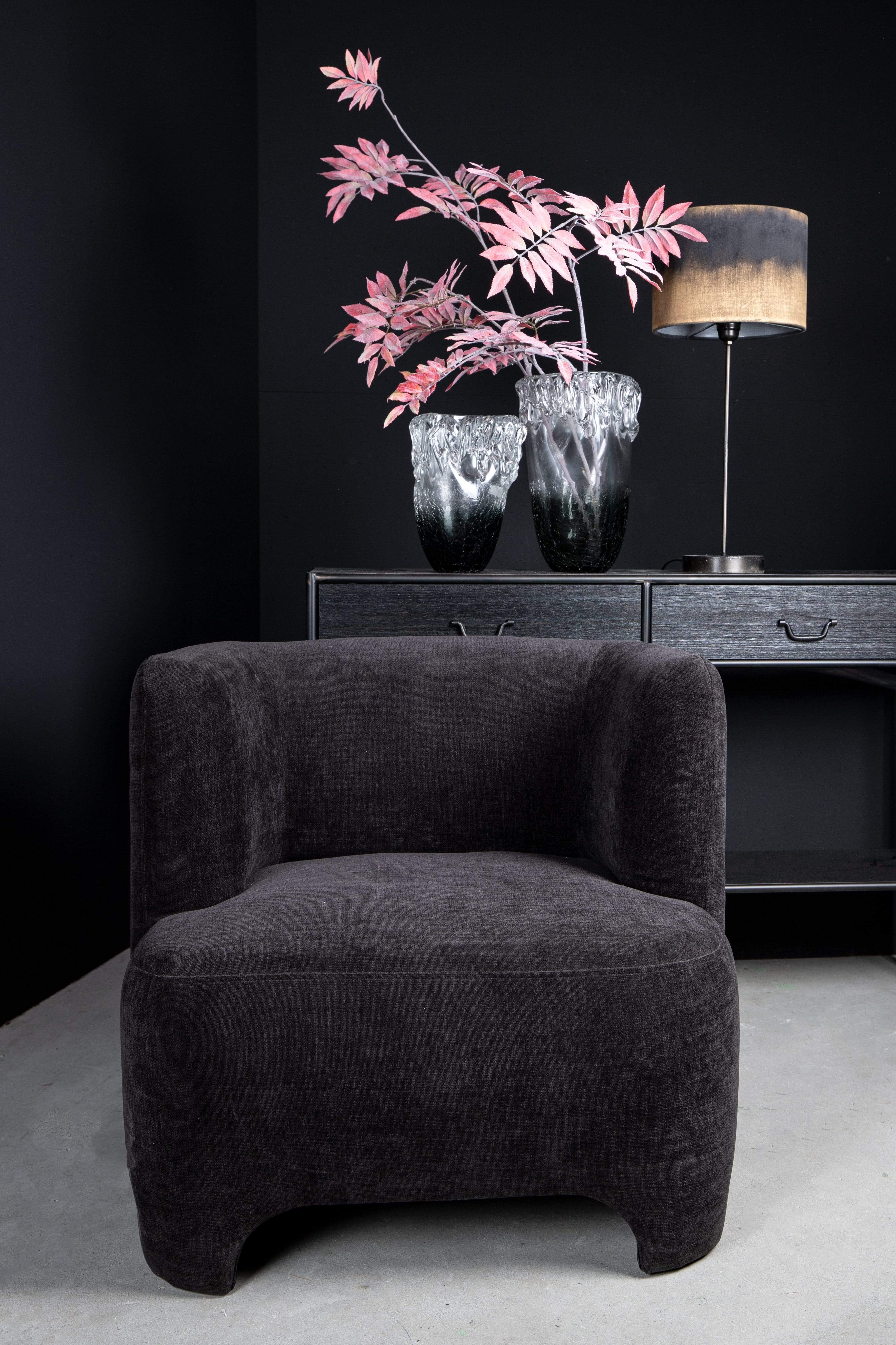 PTMD Fauteuil PTMD Damin  linen velvet look fauteuil