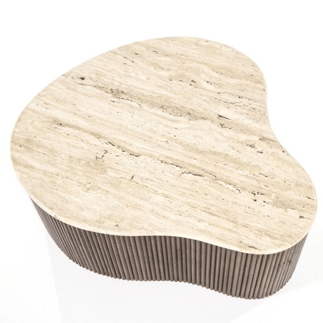 Salontafel Mari 8211 Mangohout Amp Travertin 8211 83x72x34 Cm 8211 Eleonora