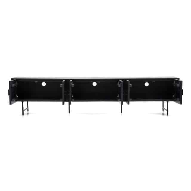 Tv Meubel Remi 6 Drs 8211 Zwart 8211 250 Cm