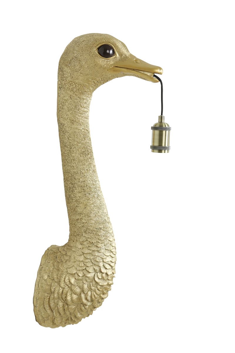 Wandlamp Ostrich 8211 25x19x72 Cm 8211 Goud 8211 Rhb Home Amp Living