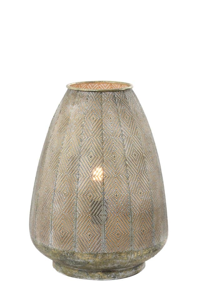 Tafellamp Lavello 8211 35 215 45 Cm 8211 Antiek Goud Wit 8211 Rhb Home Amp Living