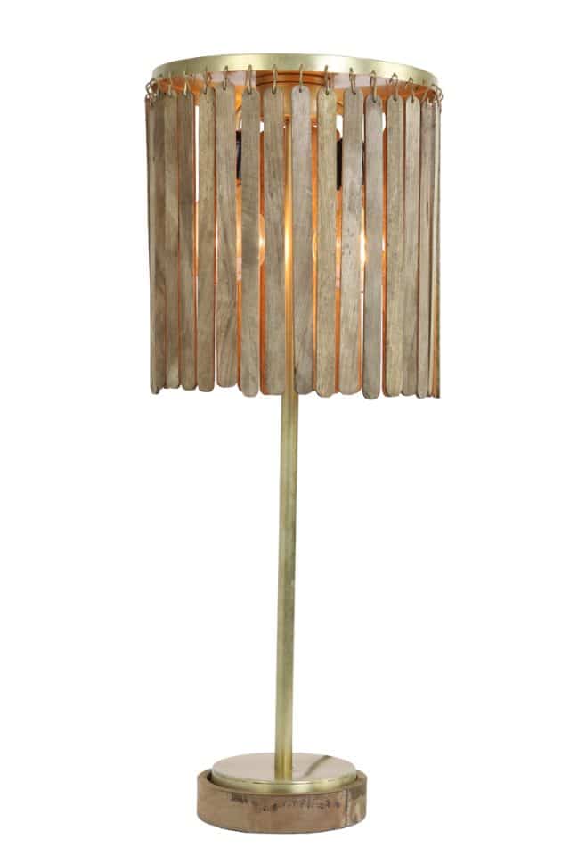 Tafellamp Gularo 8211 30 215 78 Cm 8211 Hout 8211 Donkerbruin 8211 Rhb Home Amp Living