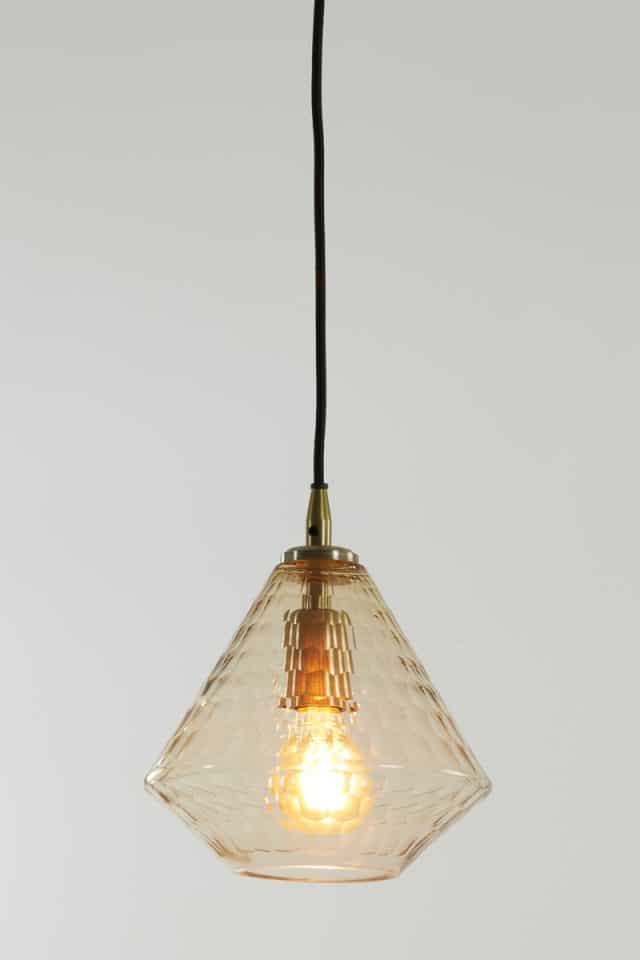 Hanging Lamp Delilu 8211 20 215 23 Cm 8211 Glas Amber Antiek Brons 8211 Rhb Home Amp Living