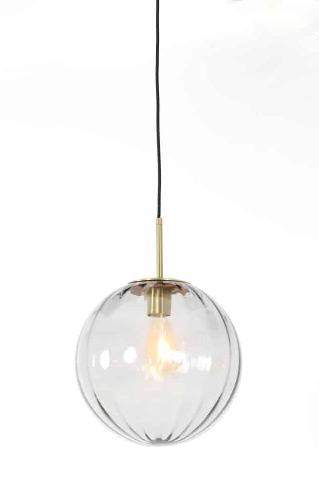 Hanglamp Magdala 8211 30 Cm 8211 Glas Lichtgrijs Goud 8211 Rhb Home Amp Living