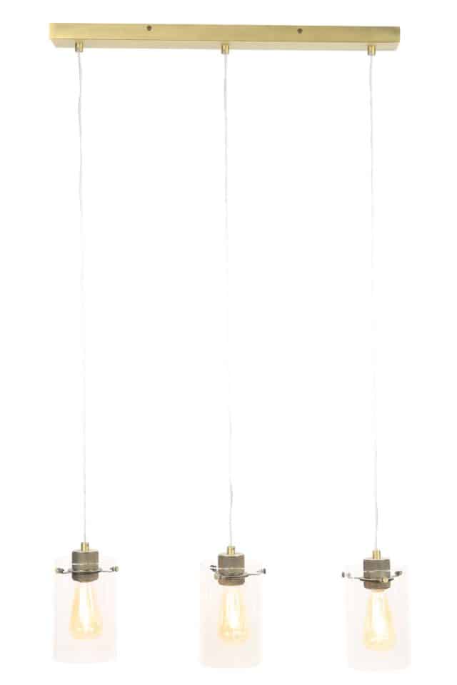 Hanglamp Vancouver 8211 65x12x18 5 Cm 8211 Antiek Brons Glas 8211 Rhb Home Amp Living