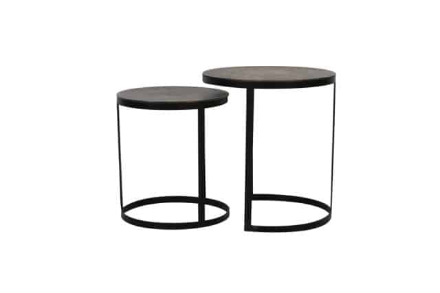 Side Table S 2 41 215 46 49 215 52 Cm Trelo Antique Bronze Black